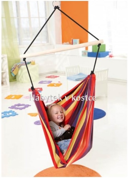 Dětské závěsné houpací křeslo Kids relax rainbow